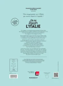 photo couverture dos livre on va deguster italie