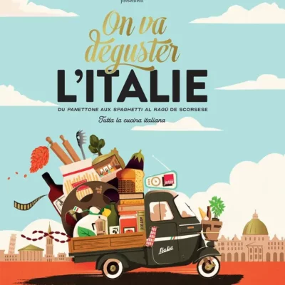 photo couverture face livre on va deguster italie