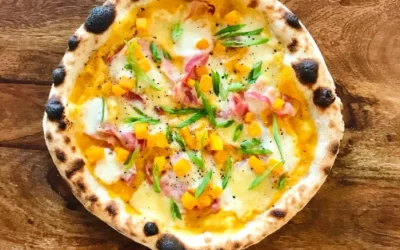 Pizza crème de butternut et pancetta